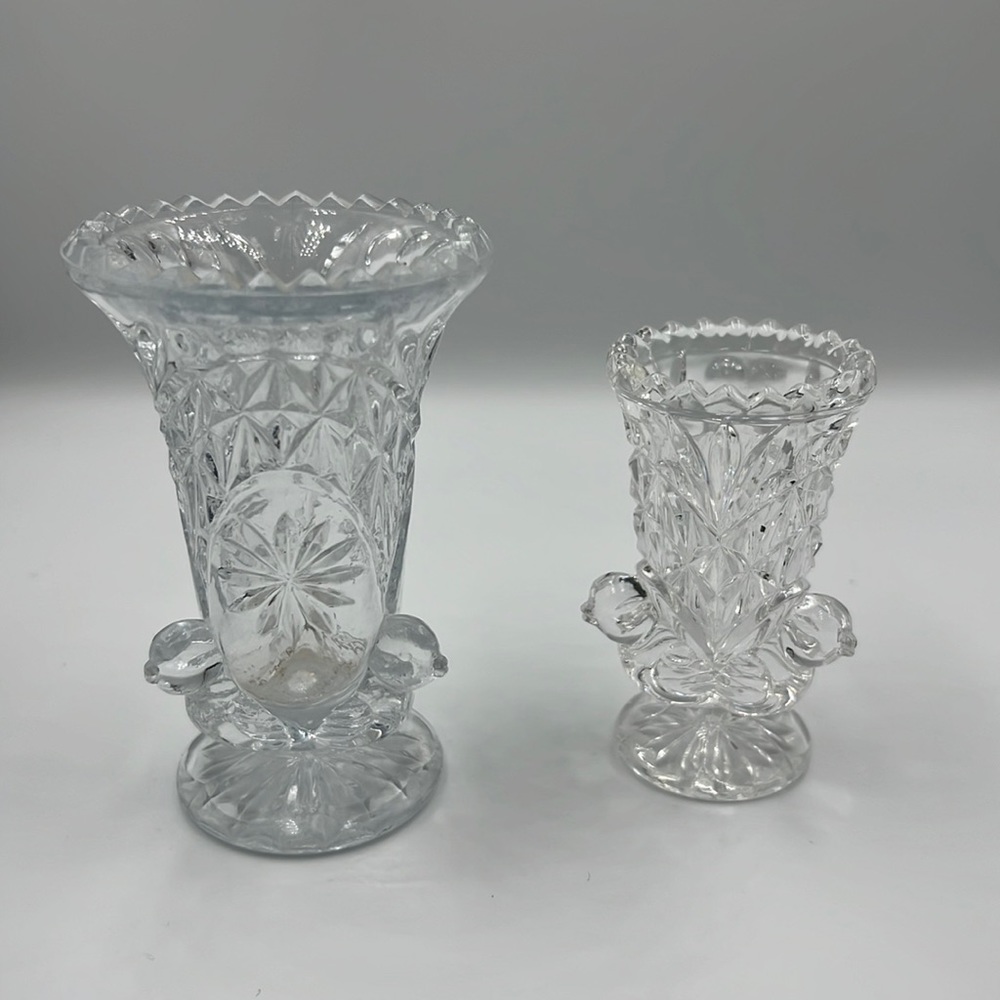 Vintage Hofbauer The Byrdes Collection Footed Bud Vases